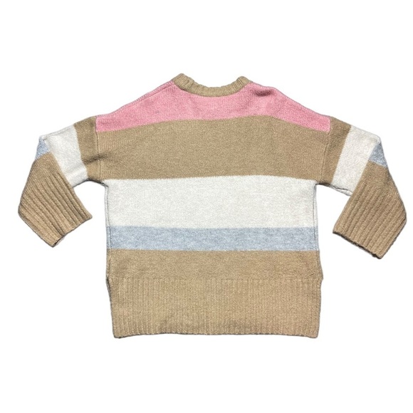 TopShop Multi Colored Striped Neutral Long Sleeve Pullover Sweater 12 - Picture 9 of 10